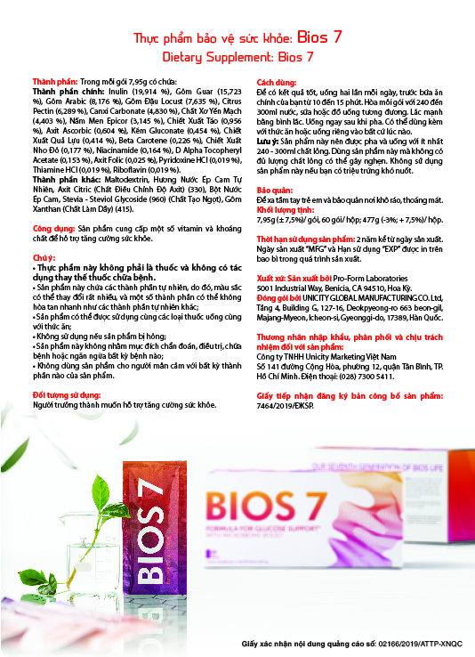 Bios7-Unicity - thông tin chi tiết